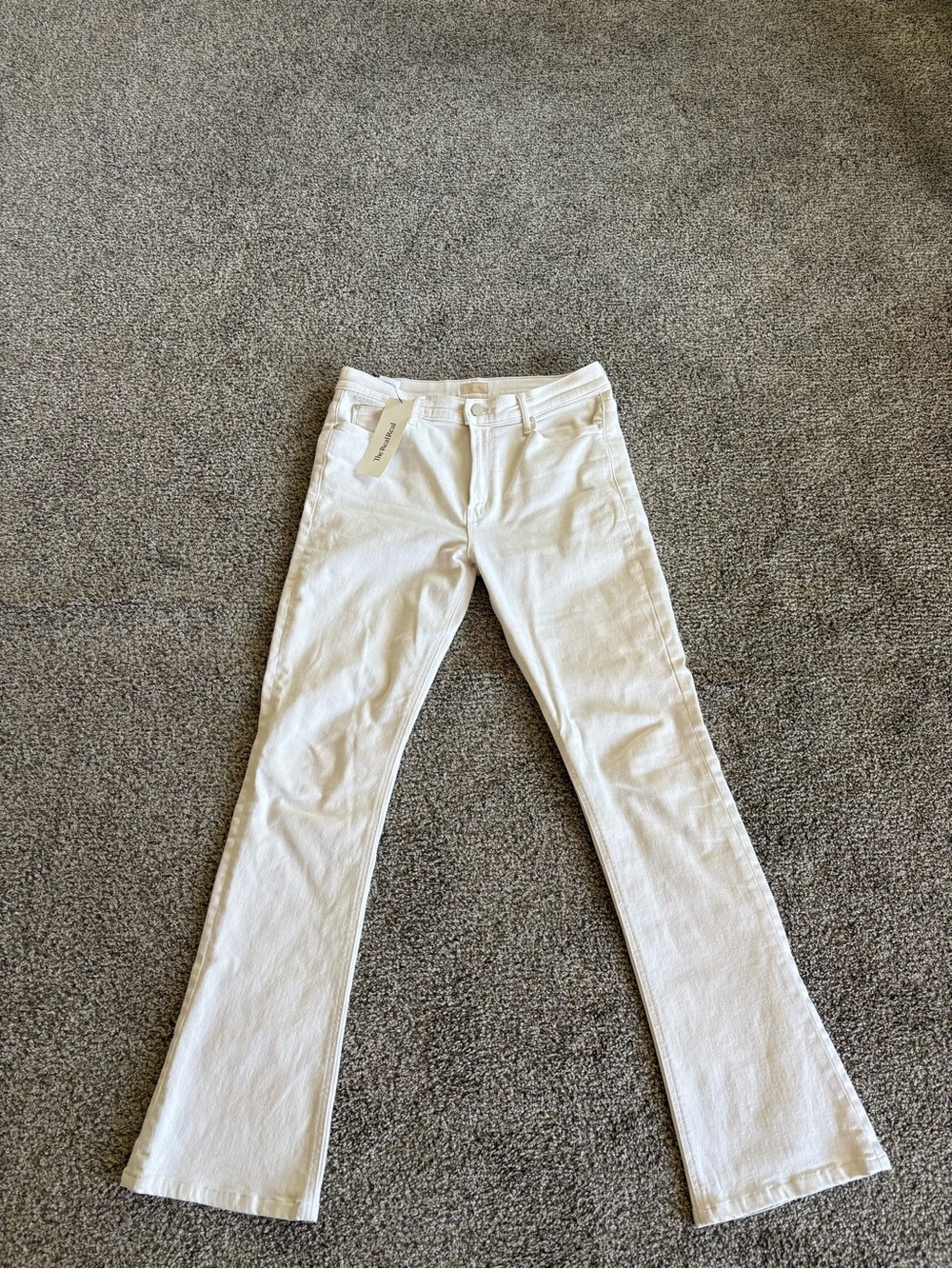 MOTHER The Runaway White Jeans